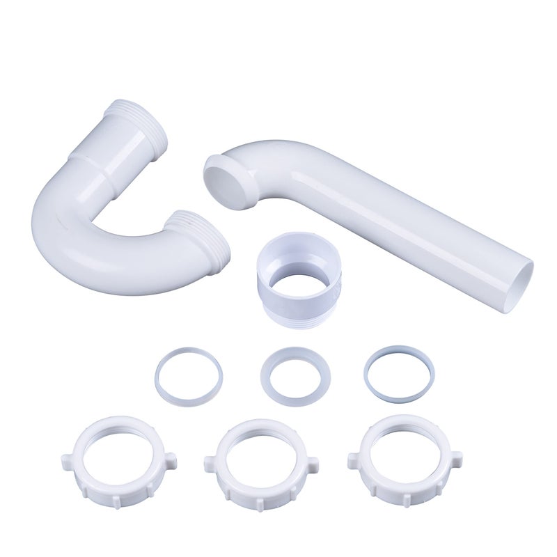 Dearborn Brass Dearborn P9703BG 1-1/2" P-Trap w/ Threaded PVC Adapter & Reversible J-Bend, Bagged, for superior sealing in tubular drain applications.", white - Image 3
